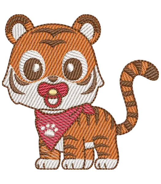 Matriz de Bordado Tigre de Bandana